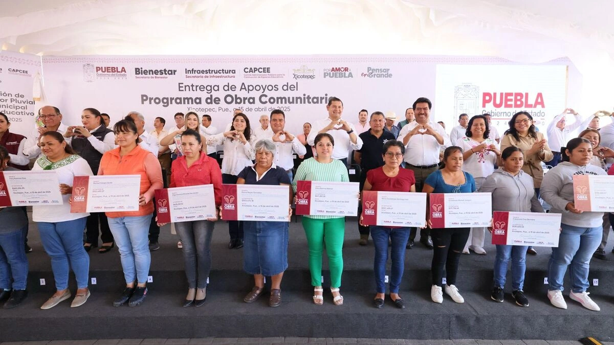 Programa de Obra Comunitaria ha llegado a 190 municipios de Puebla