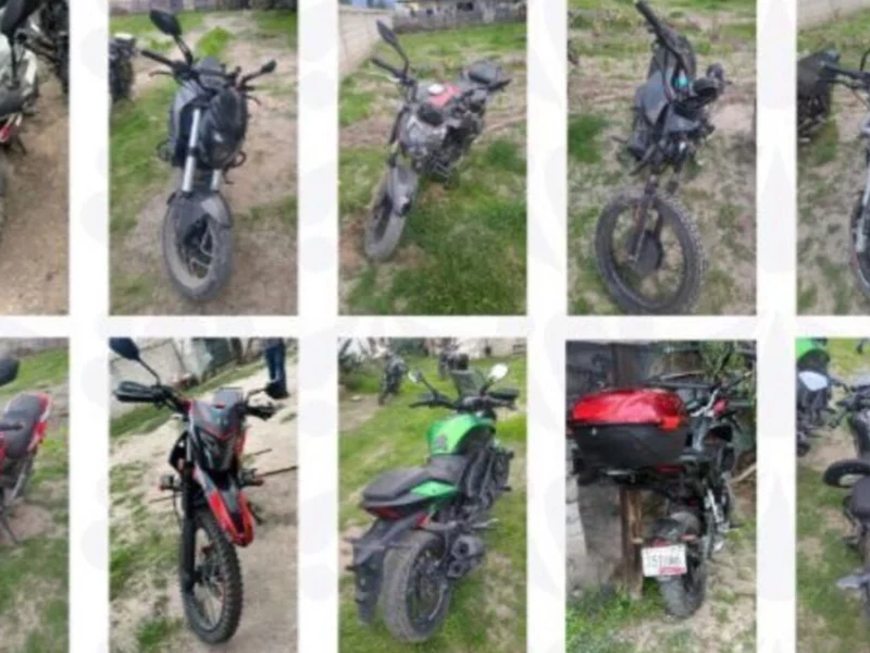 FGE desmantela predio en Huixcolotla donde guardaban decenas de motocicletas robadas  