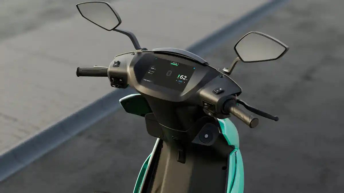 Parte delantera de una moto eléctrica.
