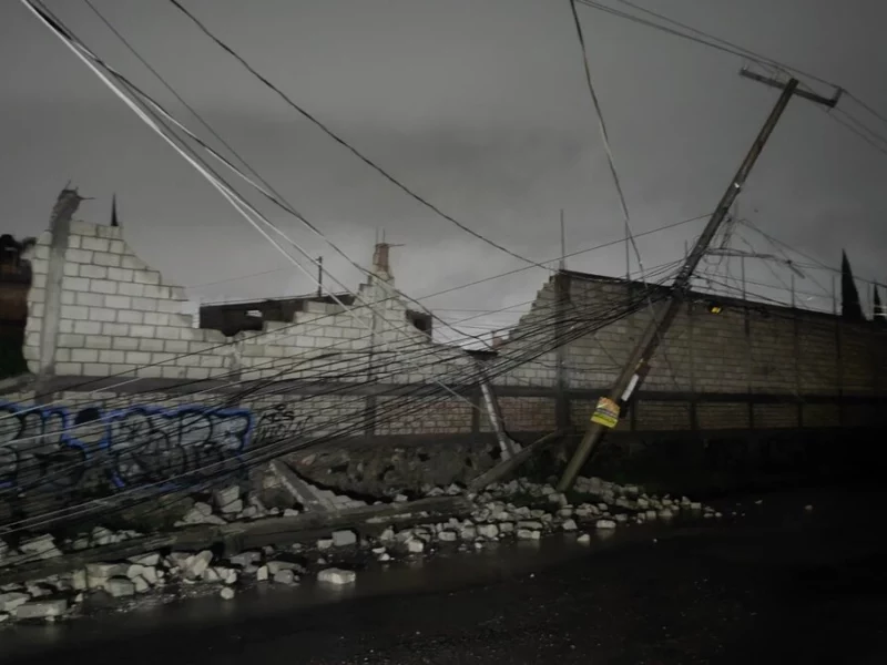 Con bardas caídas, hundimientos y deslizamientos, así amaneció Puebla por las lluvias  