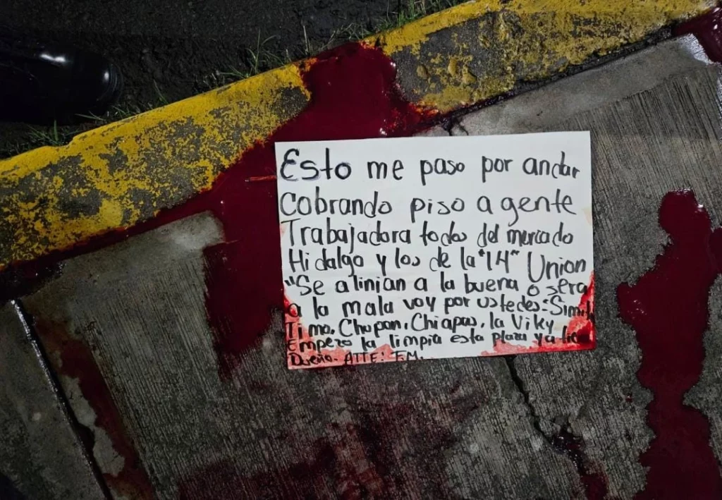 El mensaje advertía que “empezó la limpia” y mencionaba al líder de la 28 de Octubre, días después del asesinato de su coordinador.