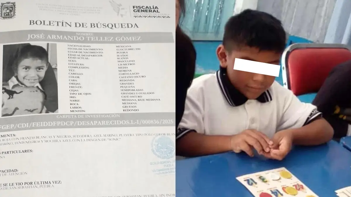El niño José Armando se volvió a extraviar en Puebla   