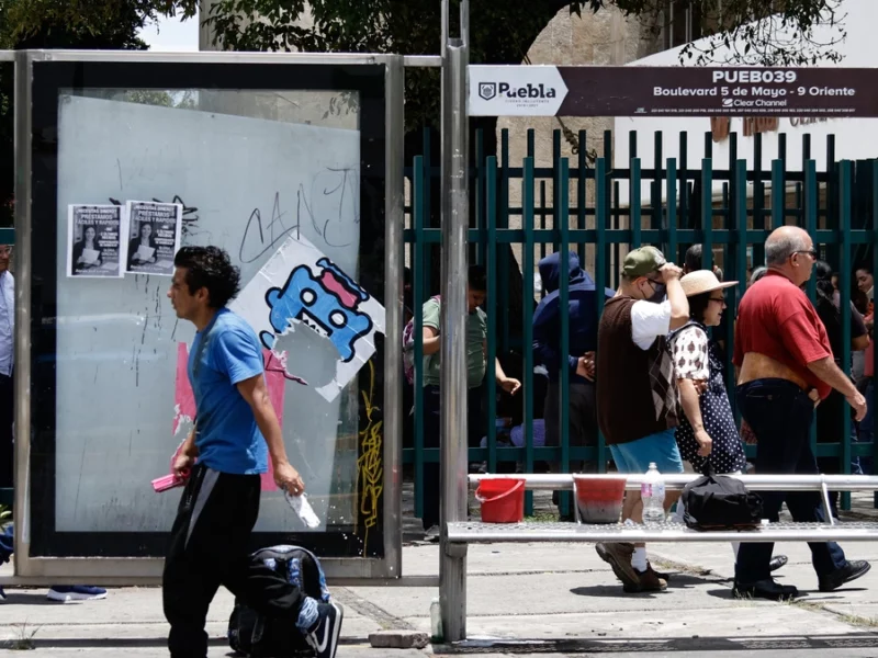 Elaboran censo en Puebla capital sobre las condiciones de los paraderos; habrá nueva licitación  
