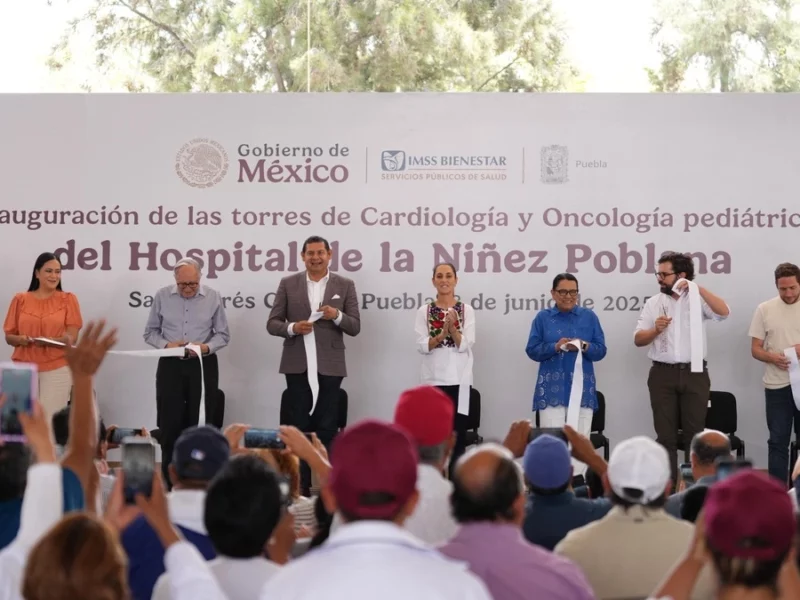 Claudia Sheinbaum inaugura torres de Cardiología y Oncología Pediátrica en Puebla   