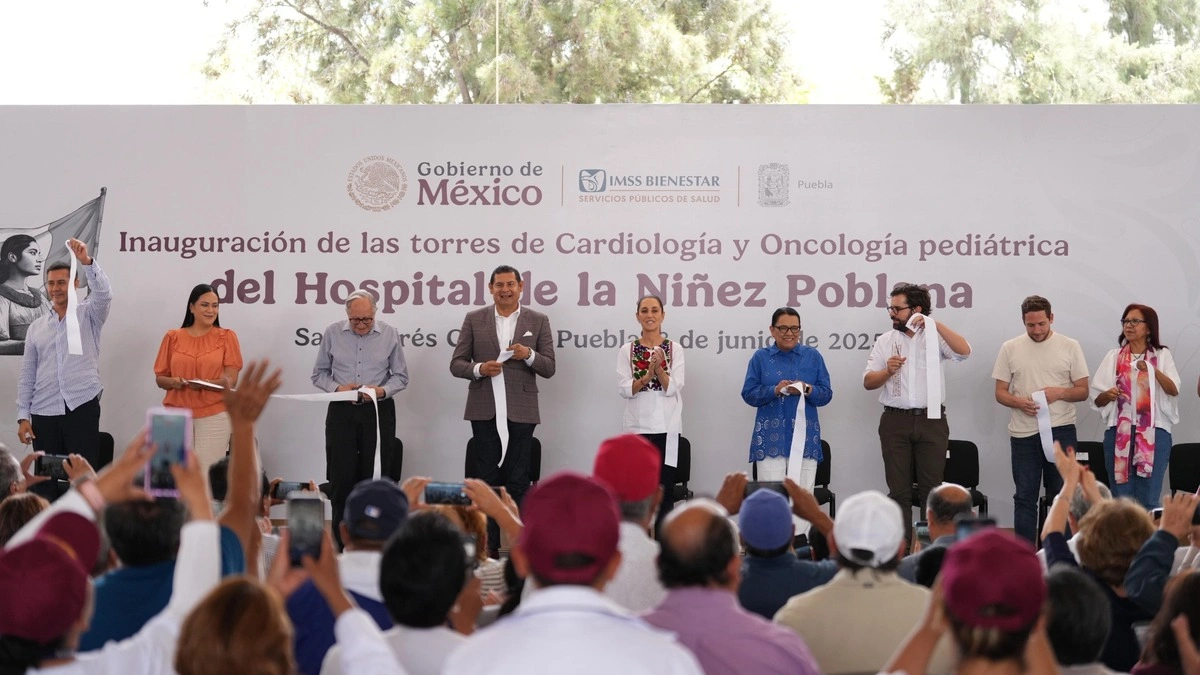 Claudia Sheinbaum inaugura torres de Cardiología y Oncología Pediátrica en Puebla   