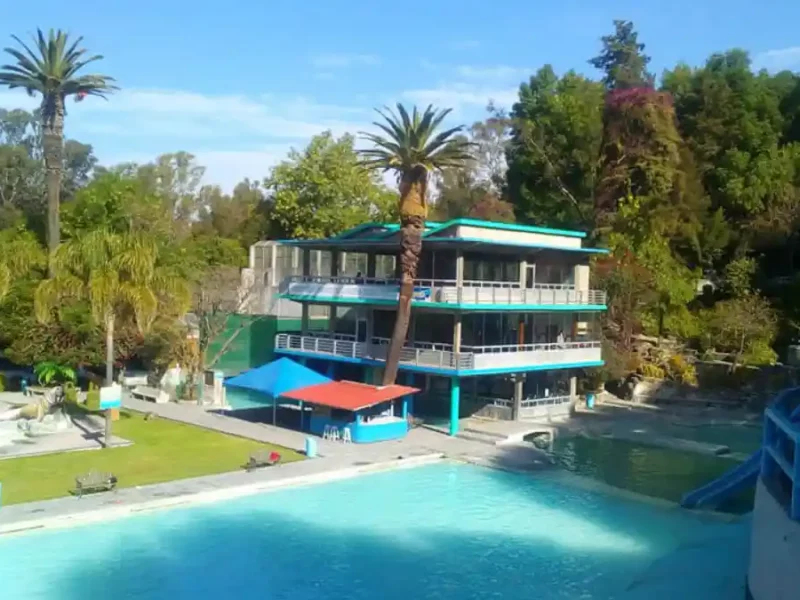 Instalaciones del balneario Agua Azul de Puebla.