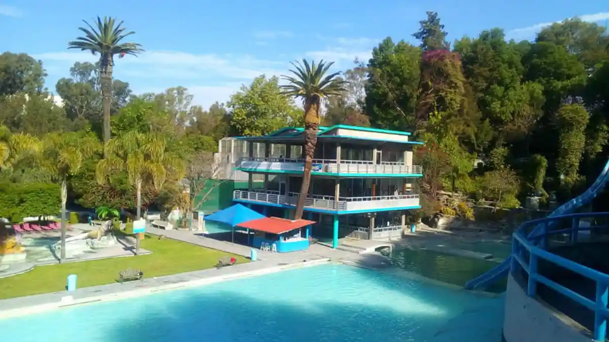 Instalaciones del balneario Agua Azul de Puebla.