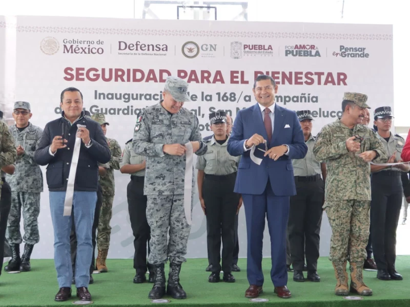 Alejandro Armenta inaugura base de la Guardia Nacional en San Martín Texmelucan   