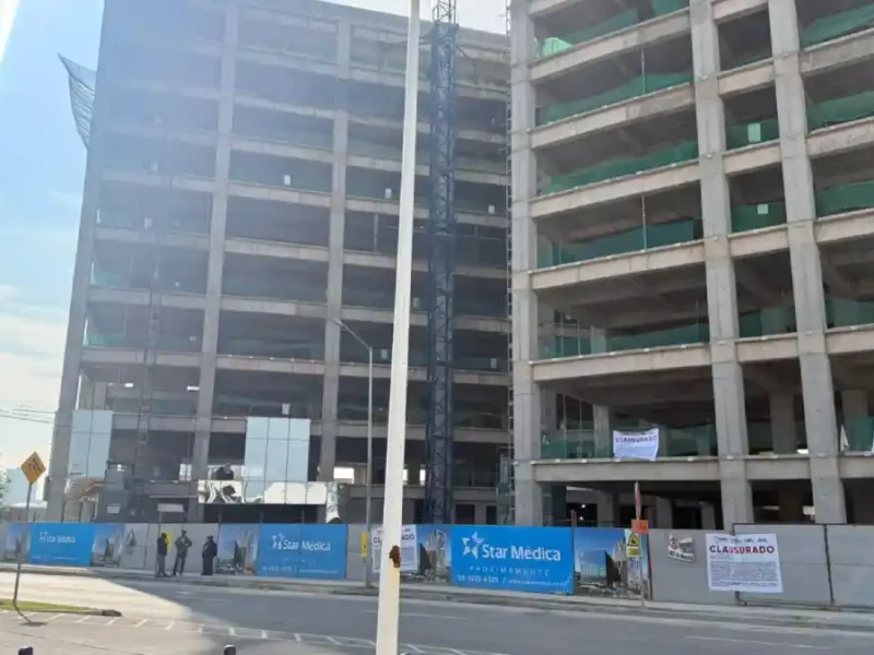 Hospital Star Médica que se está construyendo en la zoan de Angelópolis.