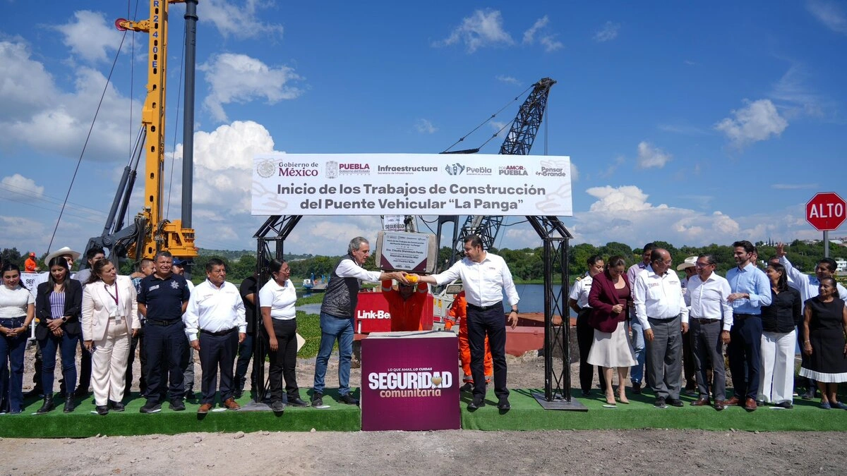 Armenta y Pepe Chedraui inician la construcción de puente de La Panga en Puebla  
