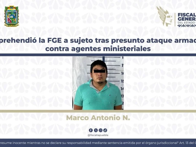 Capturan a uno de los implicados en ataque contra ministeriales en Quecholac