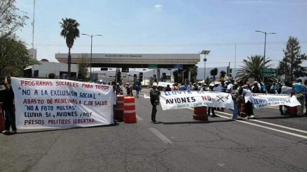 Los campesinos de Tehuacán que se manifestaron provienen de diferentes organizaciones.