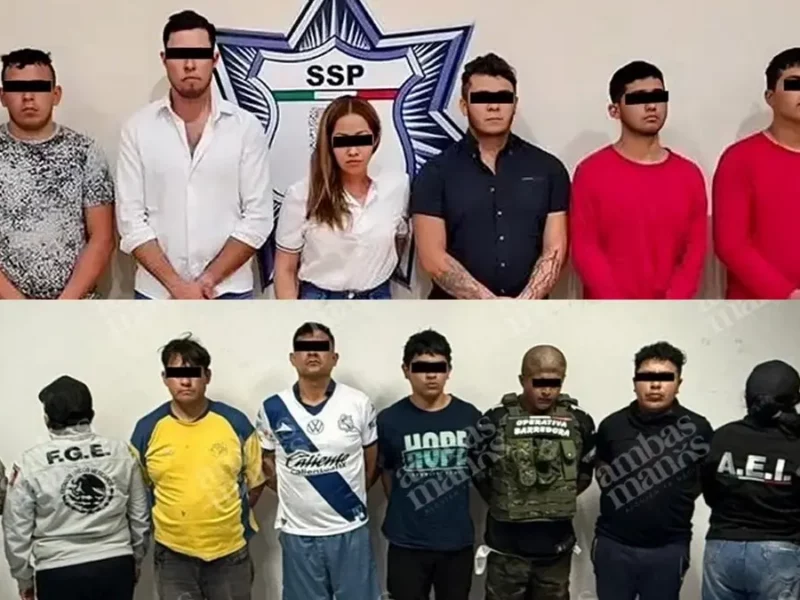 Van 23 personas detenidas vinculadas con La Barredora en Puebla