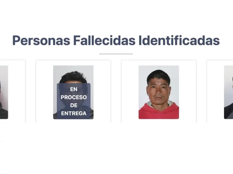 Conoce la LISTA de personas fallecidas identificadas por la Fiscalía de Puebla