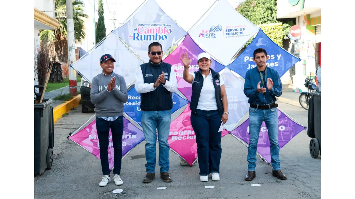 Refuerza Lupita Cuautle mantenimiento urbano en San Francisco Acatepec