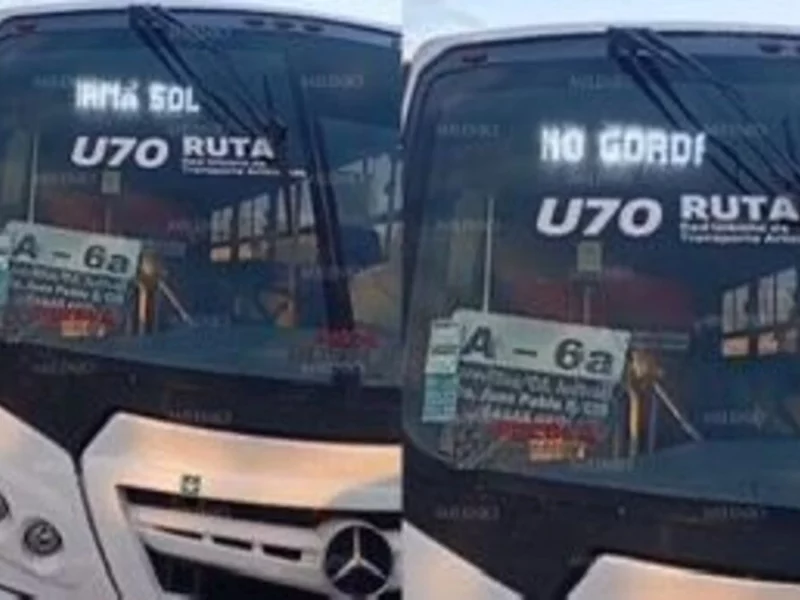 Exhiben a conductor de RUTA por proyectar mensaje machista  