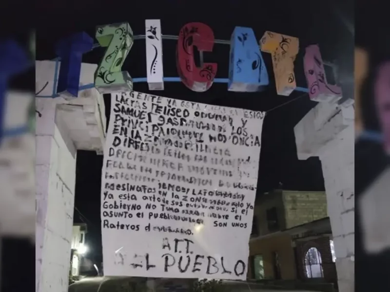 Dejan narcomanta dirigida a las autoridades en la mixteca poblana