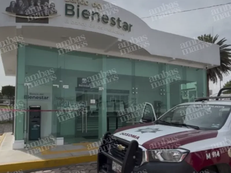 Con soplete delincuentes roban dinero del Banco Bienestar en Chachapa