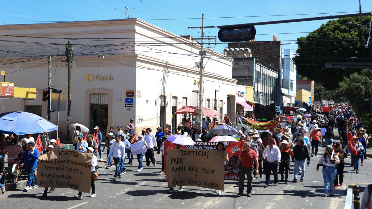 La 28 de Octubre provoca cierres por manifestación en Puebla  