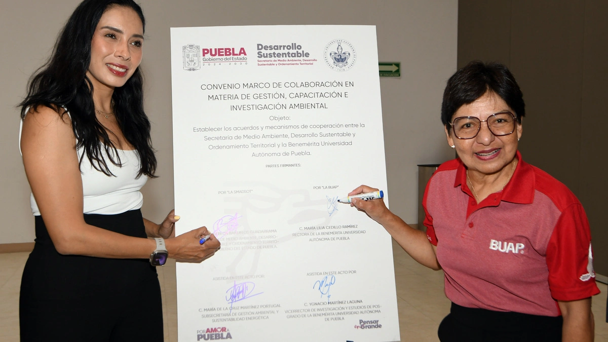 BUAP firma de convenio con la Secretaría de Medio Ambiente estatal