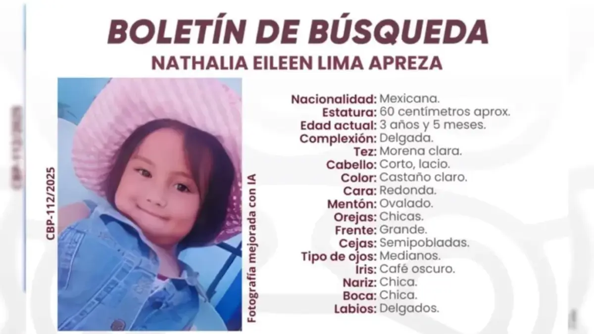 Mamá de Nathalia Eileen se niega a revelar su paradero, desapareció hace 8 meses  
