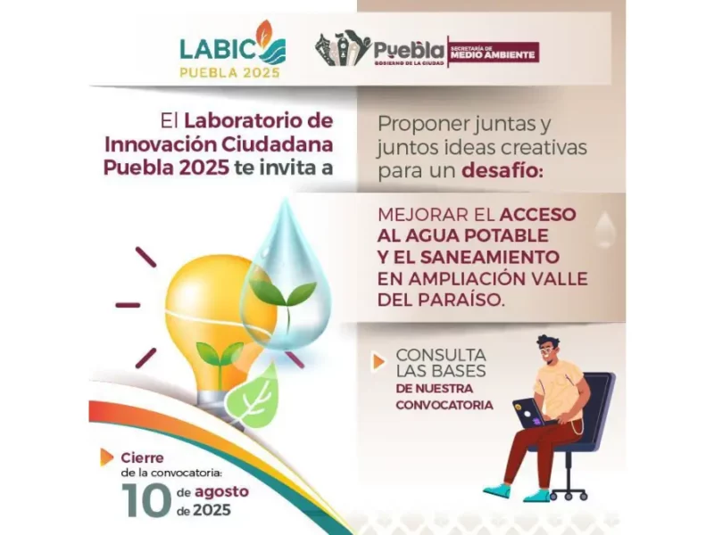 La capital de Puebla será sede del LABIC 2025: un laboratorio ciudadano para reimaginar el derecho al agua