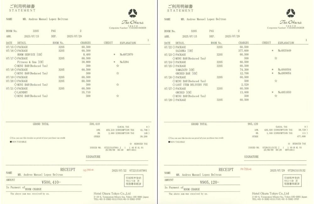 Aristegui Noticias reveló que Andrés Manuel López Beltrán gastó casi 180 mil pesos durante sus vacaciones en Japón.