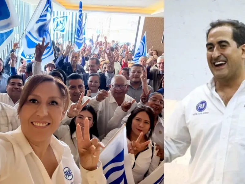 Lupita Leal y Manolo Herrera se registran como candidatos a la dirigencia municipal del PAN 
