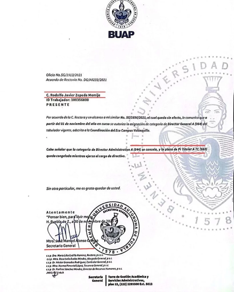 Rodolfo Zepeda anuncio que impugnará el proceso electoral de la BUAP tras ser acusado de falsificación de documentos.