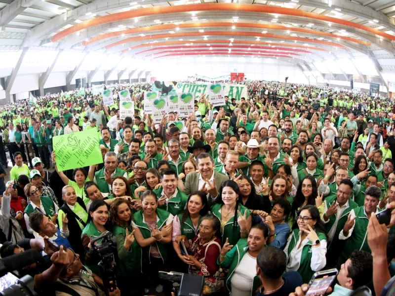 El Partido Verde muestra fortaleza en Puebla en encuentro con más de 18 mil simpatizantes