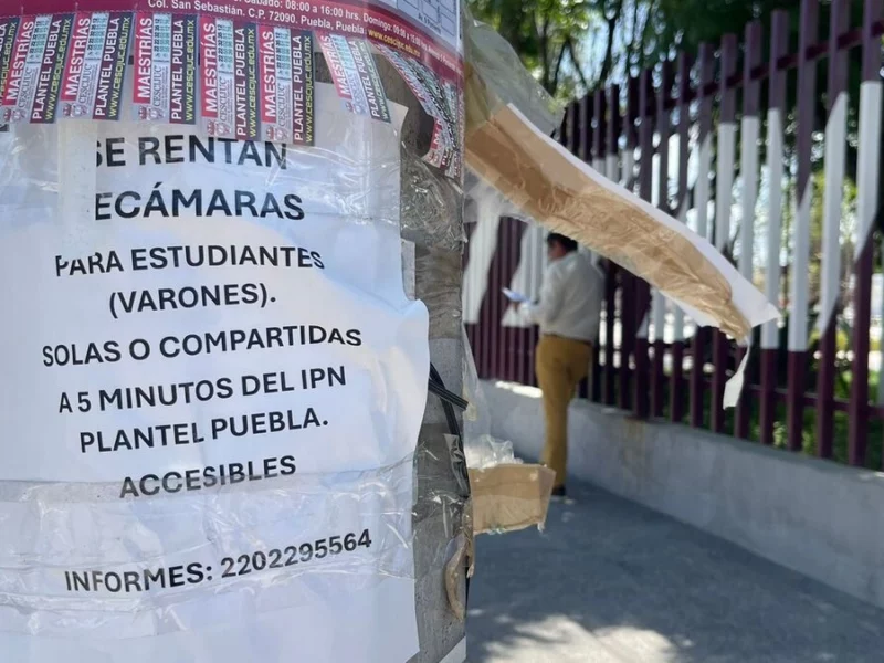 Rentas para estudiantes del IPN en Puebla rondan entre mil 500 y 4 mil pesos