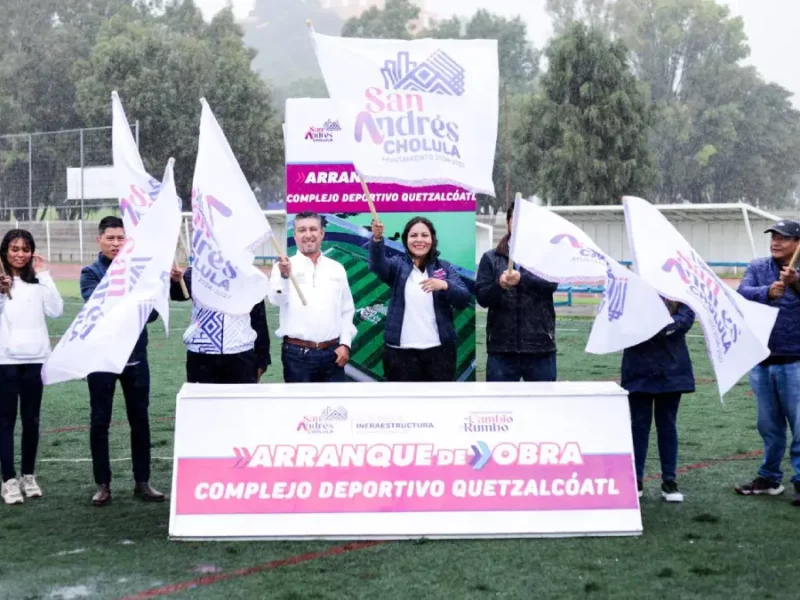Comienza Lupita Cuautle modernización de espacios públicos con la rehabilitación del Complejo Deportivo Quetzalcóatl