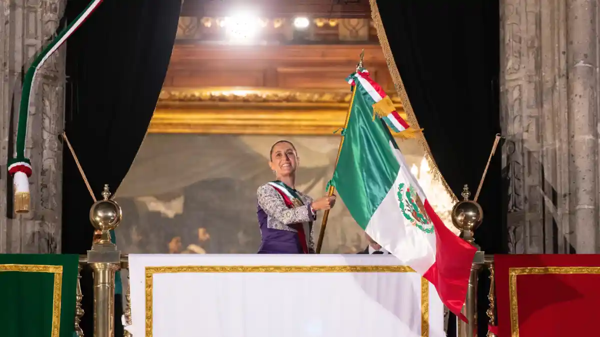 Claudia Sheinbaum en el Grito de Independencia de este 2025.