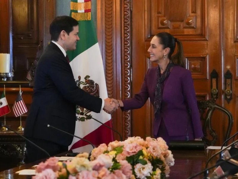 Marco Rubio llega a Palacio Nacional para reunirse con Claudia Sheinbaum: ¿qué temas discutirán?  