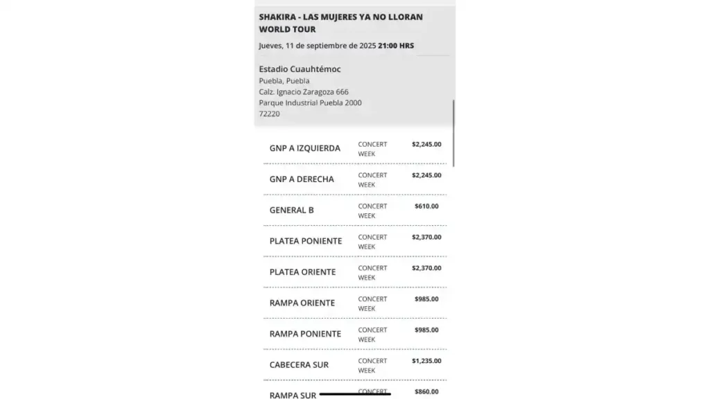 Precios rebajados para el concierto de la colombiana programado para el 11 de septiembre.