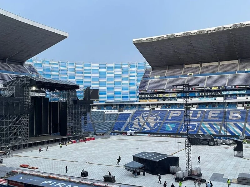 FOTOS: A días del concierto, así luce el montaje para Shakira en el Cuauhtémoc