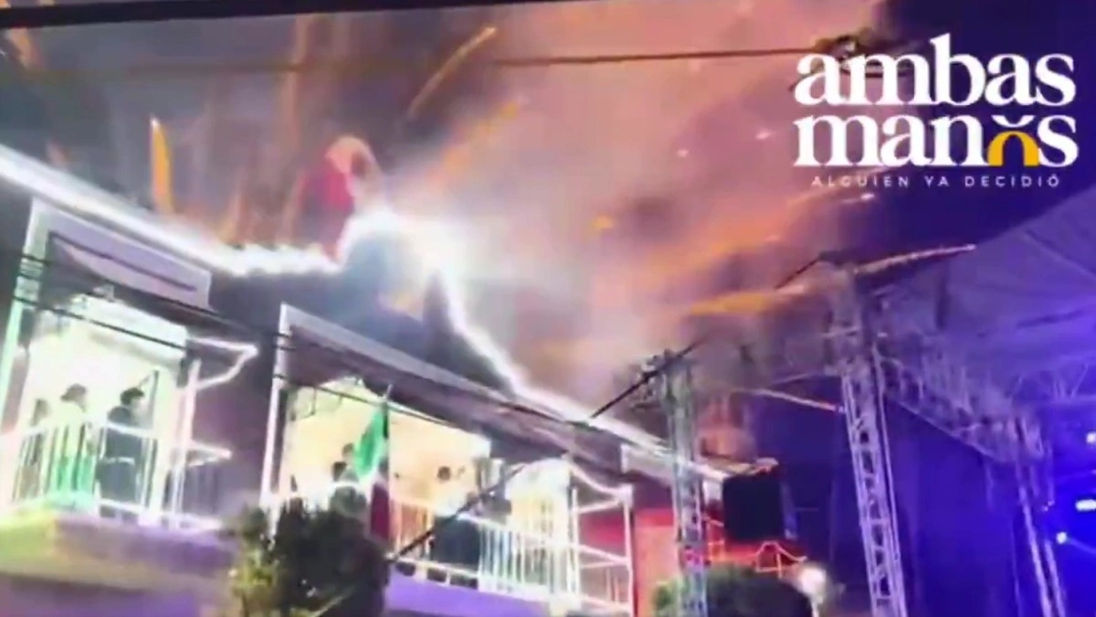 Pirotecnia durante grito en Totimehuacan casi se sale de control