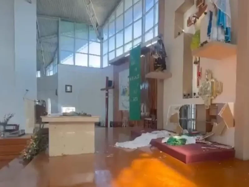 ¡Sin temor de Dios! Intentan robar limosnas en iglesia de San Pedro Cholula