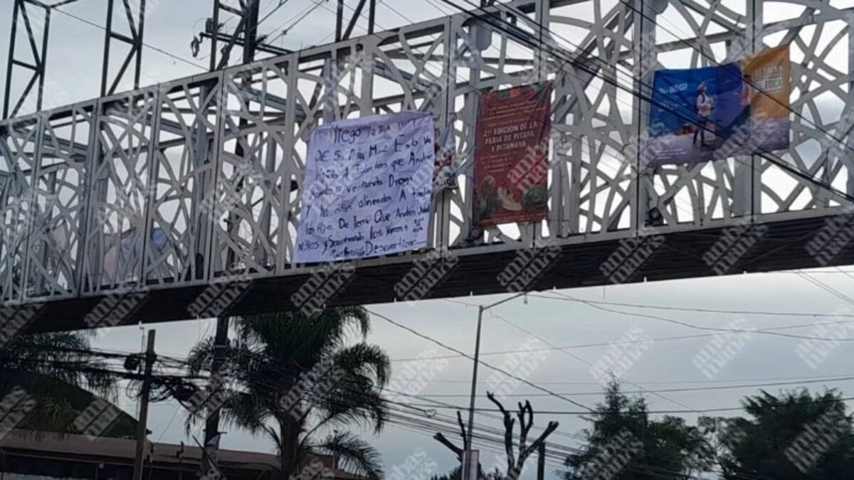 Ahora aparece narcomanta en Chachapa, Amozoc 