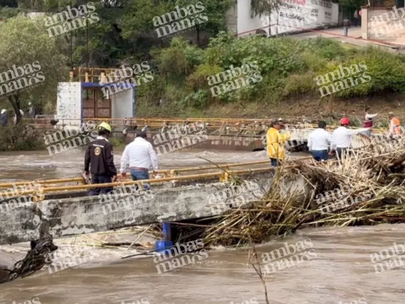 Hay más de 20 casas afectadas por el desbordamiento del río Atoyac en Puebla 