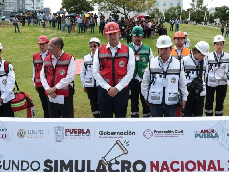Más de 1.3 millones de personas en Puebla participaron en el Simulacro Nacional 2025
