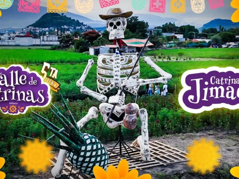 Ariadna Ayala celebra el trabajo del campo con la catrina “El Jimador” en Atlixco