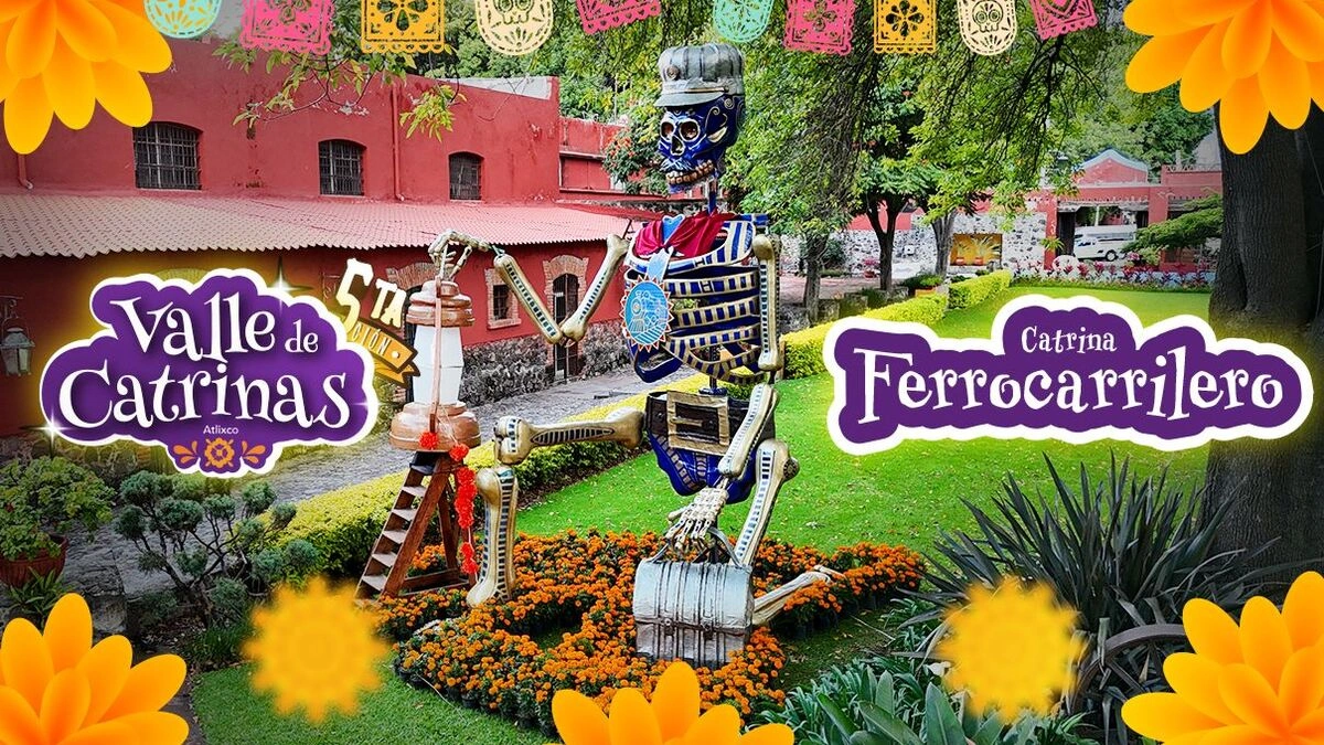 La "Catrina ferrocarrilero", el alma del tren y la harina que dieron rumbo a Atlixco