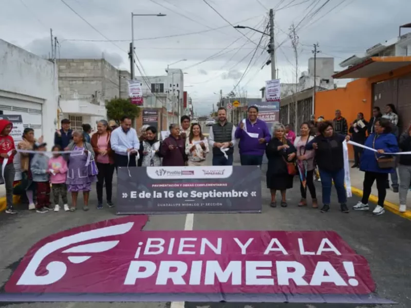 Entrega Gobierno de la ciudad infraestructura vial en la colonia Guadalupe Hidalgo Segunda Sección
