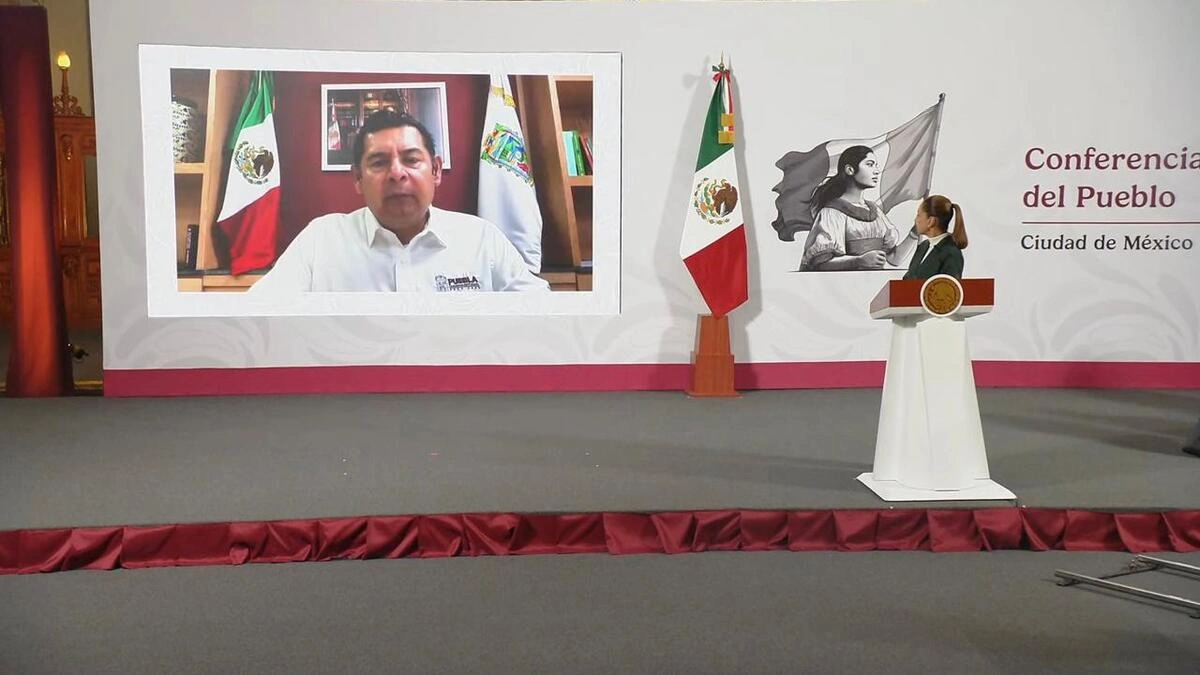 Aún hay 13 comunidades incomunicadas en Puebla por Jerry: Armenta en la “Mañanera” 