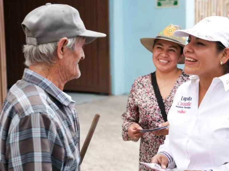 Lupita Cuautle recorre juntas auxiliares e inspectorías de San Andrés Cholula