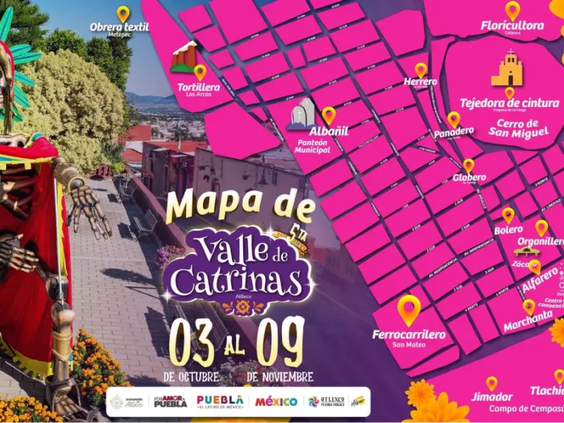 Ariadna Ayala invita a recorrer la ruta del Valle de Catrinas en la Capital del Día de Muertos.