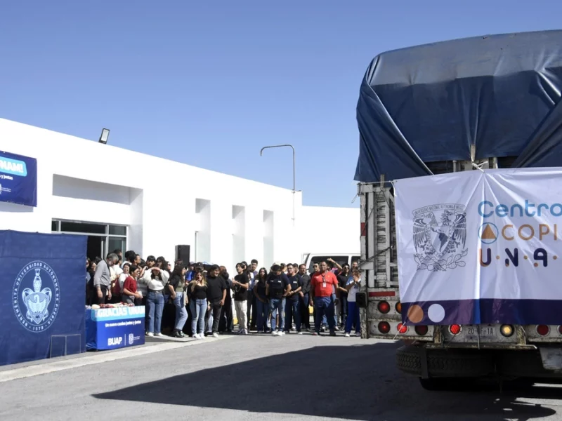 Recibe BUAP 60 toneladas de víveres de la UNAM para damnificados de la Sierra Norte
