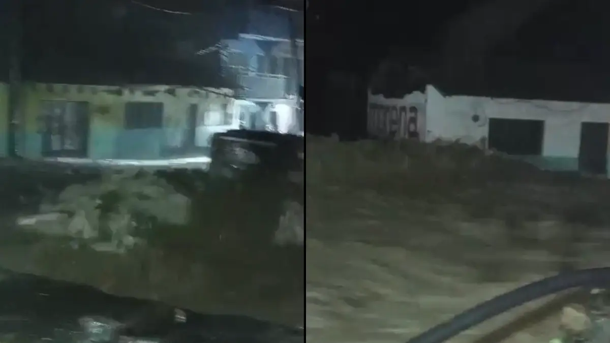 Se desborda arroyo en Jopala y se quedan sin energía eléctrica 