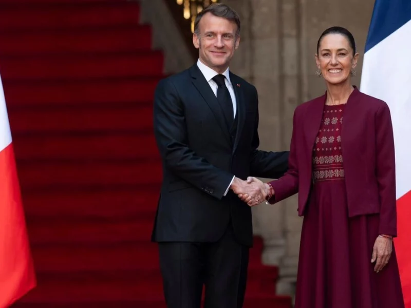 La presidenta Sheinbaum se reúne con Emmanuel Macron, presidente de Francia
